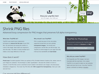 TinyPNG – Compress PNG images while preserving transparency